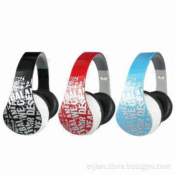 Fashionable Headphones with Micro SD Card Reader MP3 Player, FM Radio, Bluetooth Optional